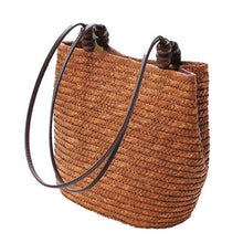 Carica l'immagine nel visualizzatore di Gallery, Knitted Straw Bag