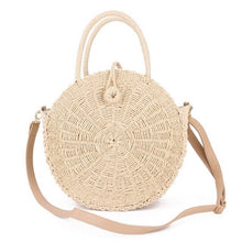 Carica l'immagine nel visualizzatore di Gallery, Black  Handmade Round Shoulder Bag