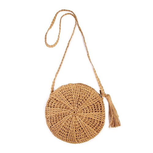 Rattan Crochet Straw Woven Basket Bali Handbag