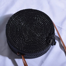 Carica l'immagine nel visualizzatore di Gallery, Bali Hand Woven Rattan Bag Round Shoulder Crossbody Bags