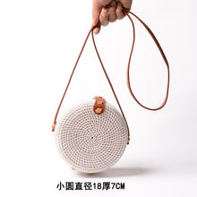 Carica l'immagine nel visualizzatore di Gallery, Bali Hand Woven Rattan Bag Round Shoulder Crossbody Bags